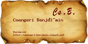 Csengeri Benjámin névjegykártya