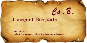 Csengeri Benjámin névjegykártya
